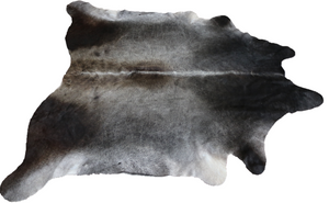 Grey and Brown cowhide rug XXL. Collection Quebecuir Premium. Code 10148.