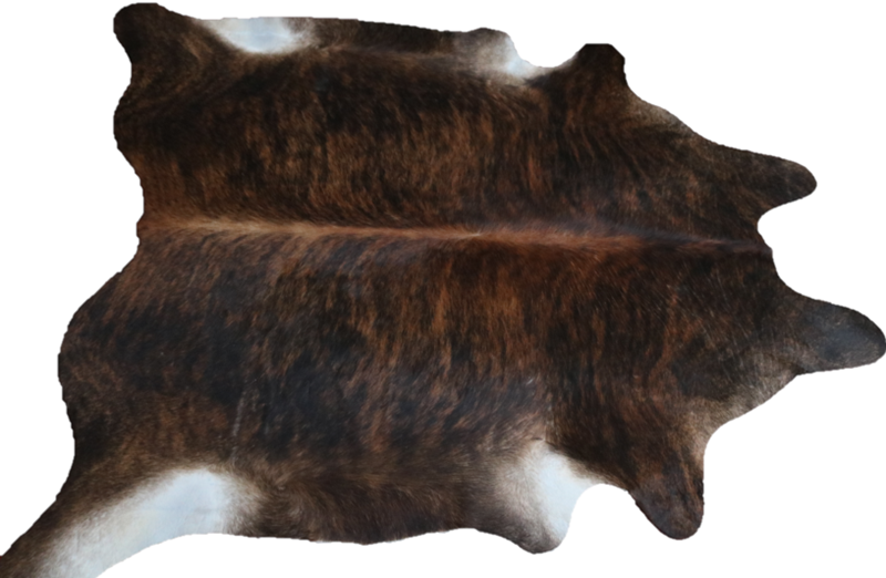 Dark Brindle Cowhide rug. Code 96155.