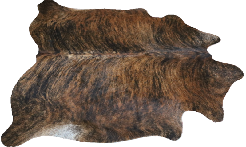 Brown Brindle cowhide rug. Code 95380.