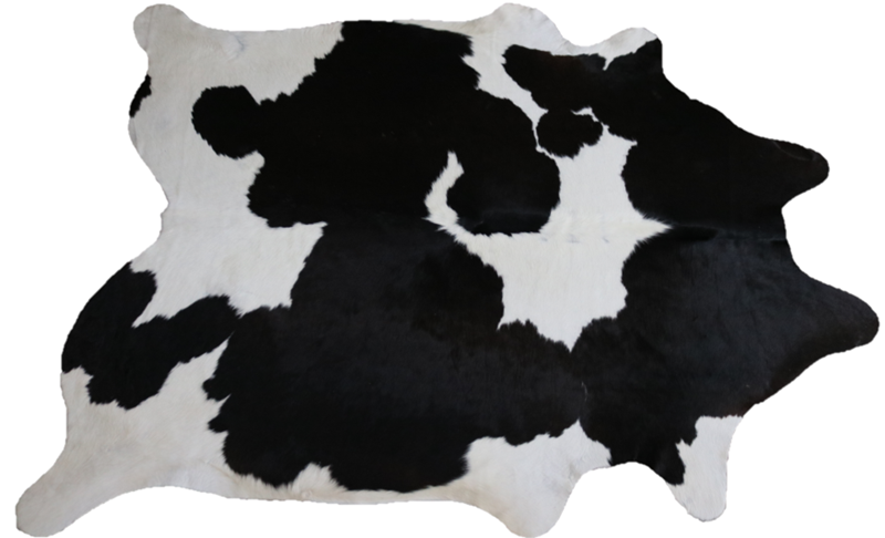 Black and White cowhide rug. Code 96073.