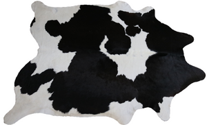 Black and White cowhide rug. Code 96073.