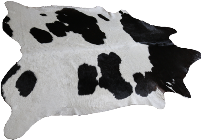 Black and White cowhide rug. Code 96070.