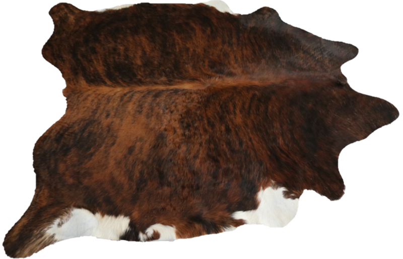 Brindle Tricolor Cowhide rug. 69083.