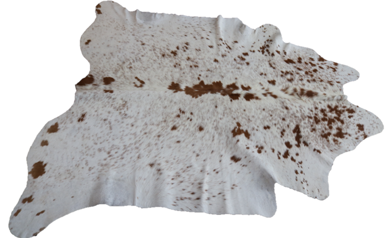 Cowhide rug. White and Brown Code 96076