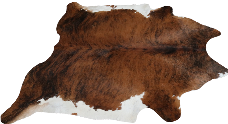 Cowhide rug Brindle Tricolor XL. Code 96199.