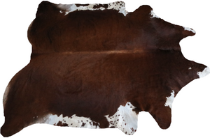 Brown and White Cowhide rug XXXL. Code 66150.