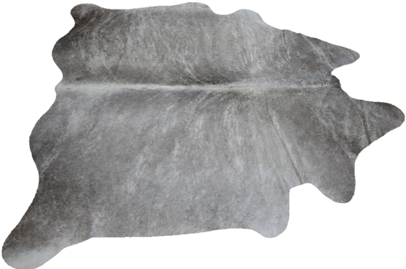 Grey and white Brindle cowhide rug. Code 96198.