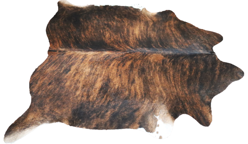 Brown Brindle cowhide rug. Code 96080.