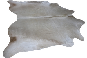 Genuine cowhide rug Ivory color. Code 96012.