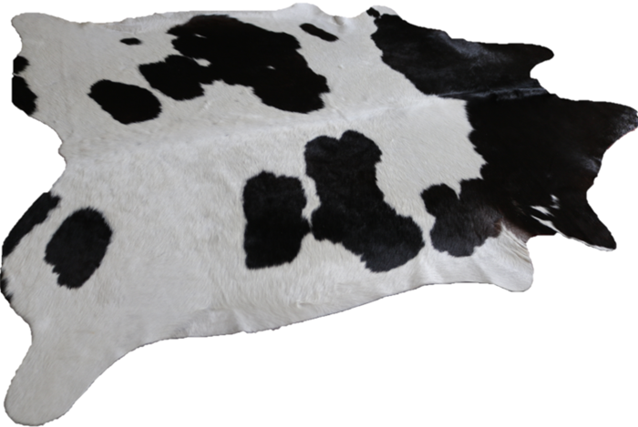 Black and White cowhide rug. Code 96070.