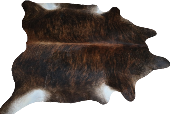 Dark Brindle Cowhide rug. Code 96155.