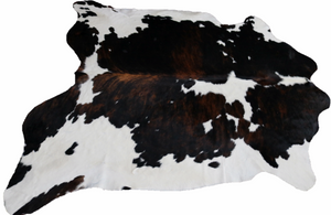 Cowhide Rug Tricolor. Premium Collection XXXL. Code 97006.