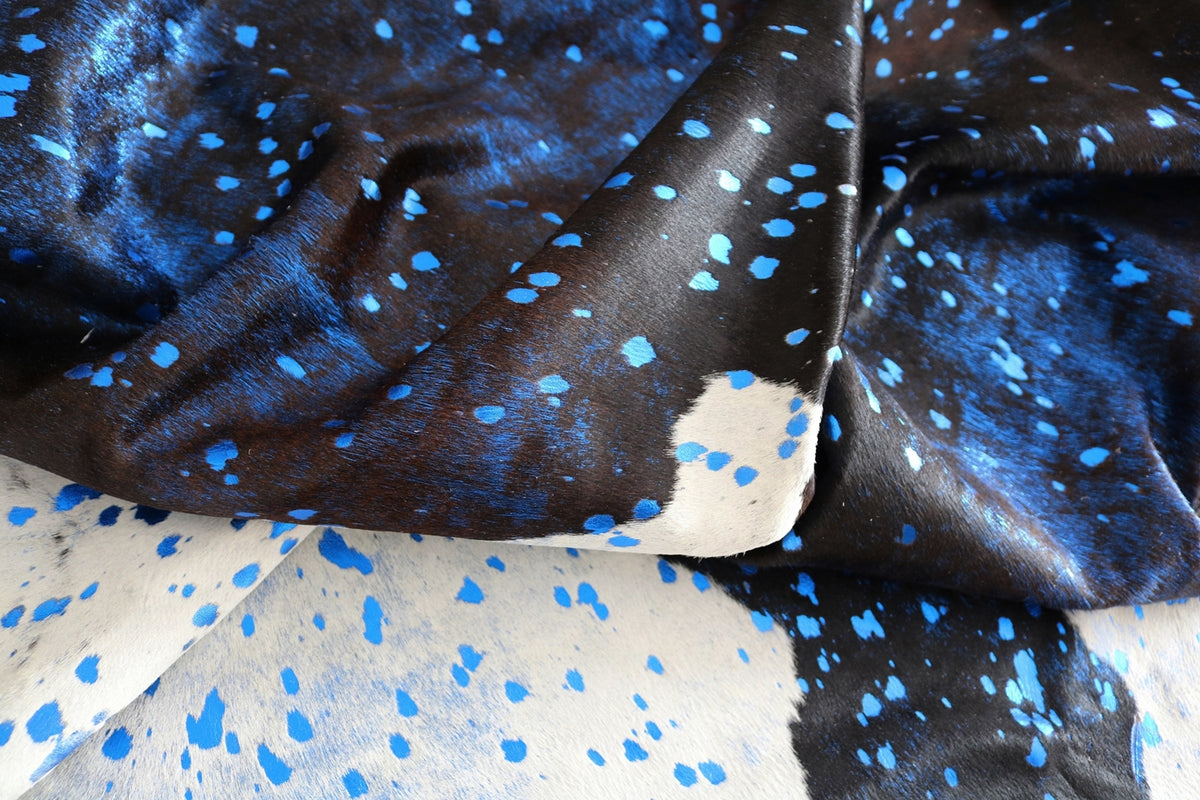 98322 - BLUE METALLIC XXL COWHIDE RUG- Premium Collection ...