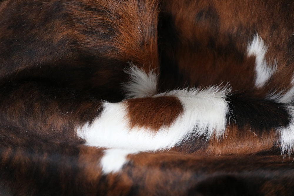 Real Cowhide Rug Tricolor. Premium Collection. Code 98033