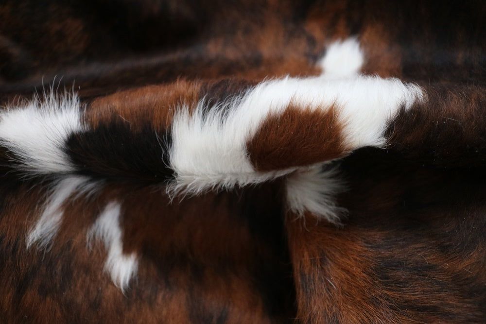 Real Cowhide Rug Tricolor. Premium Collection. Code 98033