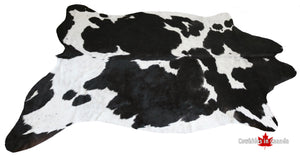 200129- Black and White Cowhide Rug  - Premium Collection