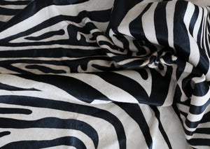 98608 - XXL Big Cowhide Rug Printed  ZEBRA - Premium Collection