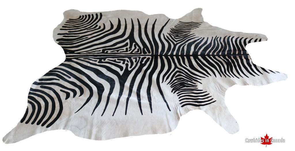 98608 - XXL Big Cowhide Rug Printed  ZEBRA - Premium Collection