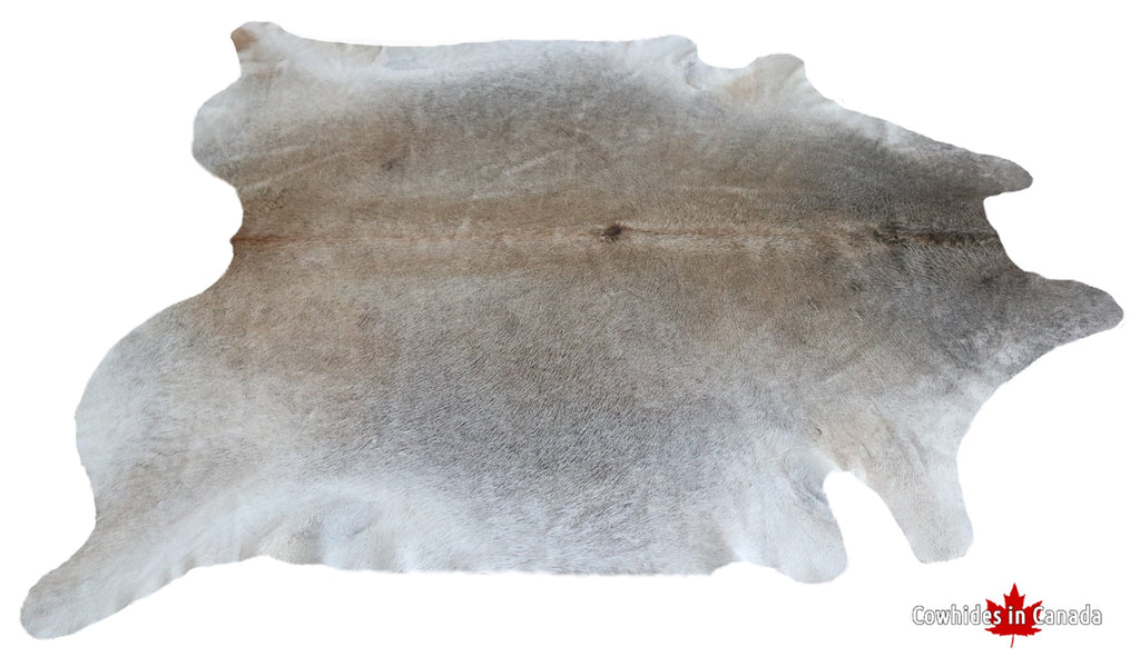 98727 -   XL Gray and Beige Cowhide Rug - Premium Collection
