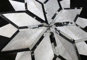 99022 Cowhide rug patchwork SUPER BIG SIZE XXXL MANDALA ROUND