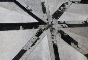 99022 Cowhide rug patchwork SUPER BIG SIZE XXXL MANDALA ROUND