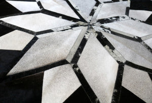 99022 Cowhide rug patchwork SUPER BIG SIZE XXXL MANDALA ROUND