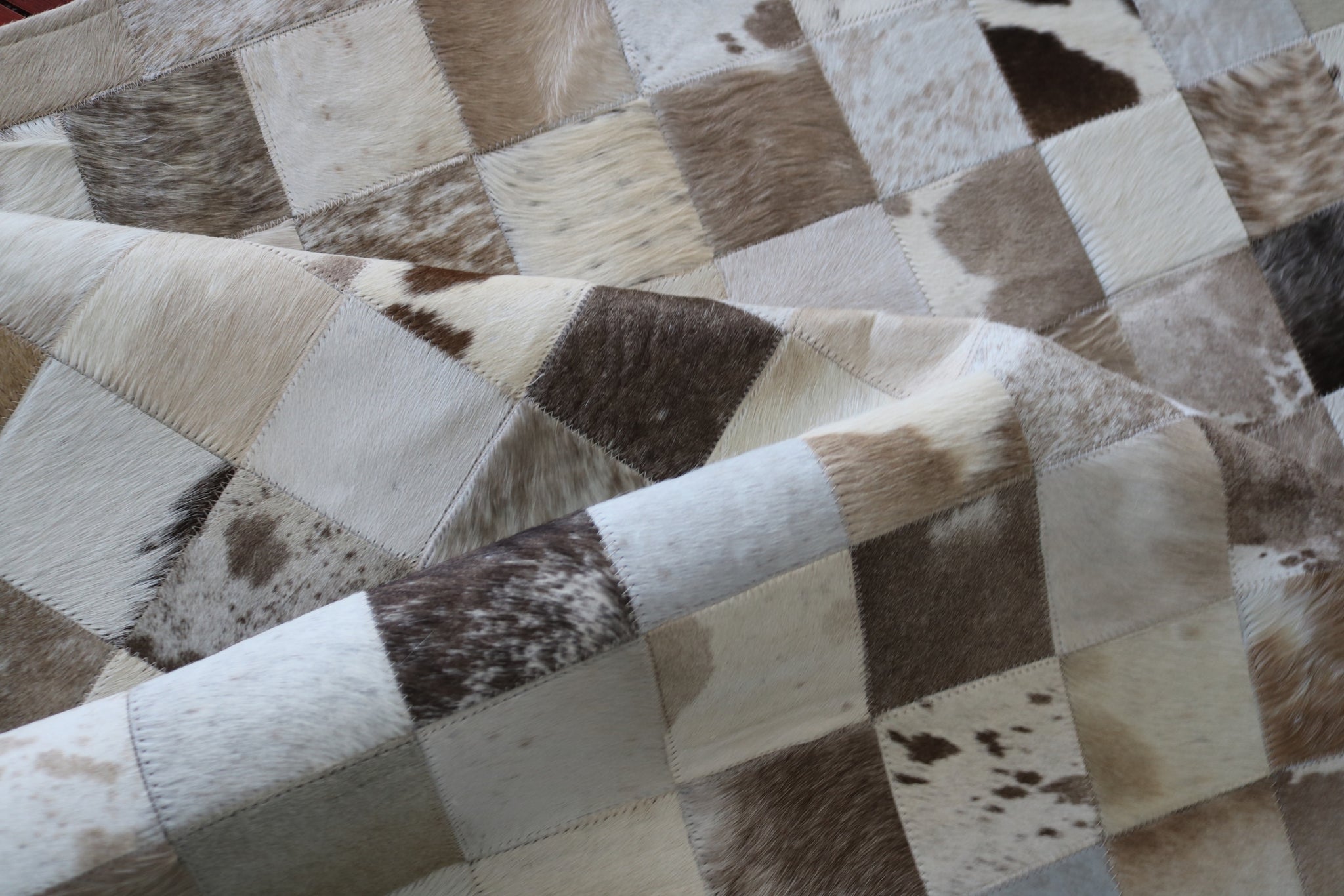 99029 Cowhide Patchwork Rug -  Premium Collection