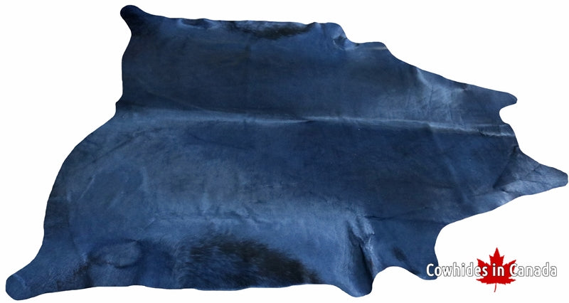99255- Blue Cowhide Rug  DYED BLUE- Premium Collection