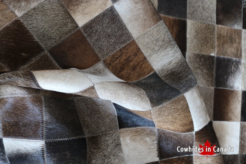 99280 Cowhide Patchwork rug - Premium  Collection