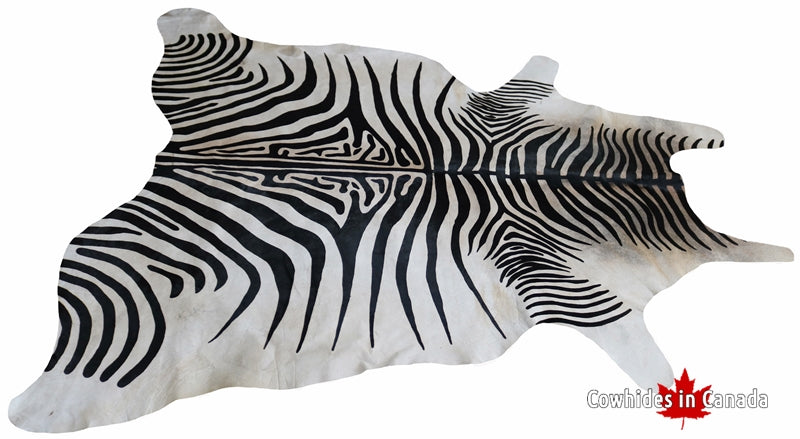 300663- Cowhide Rug Printed  ZEBRA - Premium Collection
