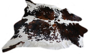 Big Real XXXL Cowhide Rug Tricolor. Premium Collection. Code 98021