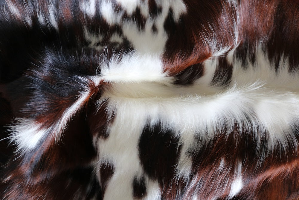 Real Cowhide Rug Tricolor. Premium Collection. Code 98009