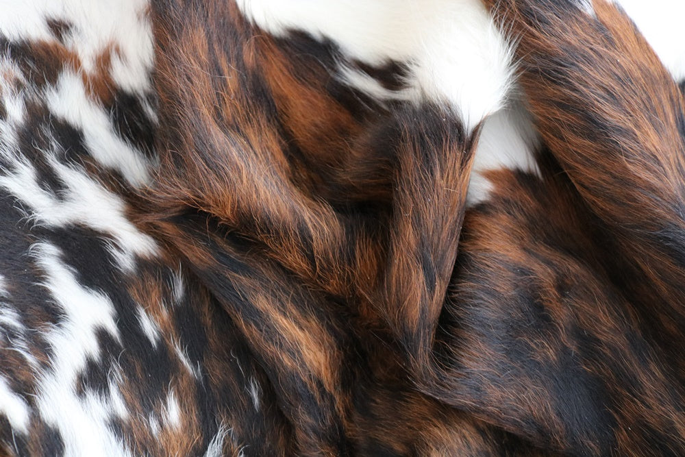 Real Cowhide Rug Tricolor. Premium Collection. Code 98013