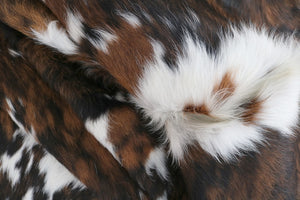 Real Cowhide Rug Tricolor. Premium Collection. Code 98013