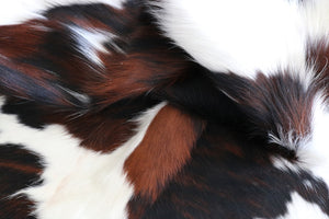 Real Cowhide Rug Tricolor. Premium Collection. Code 98017