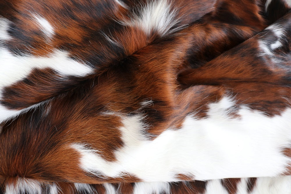 Big Real XXXL Cowhide Rug Tricolor. Premium Collection. Code 98014