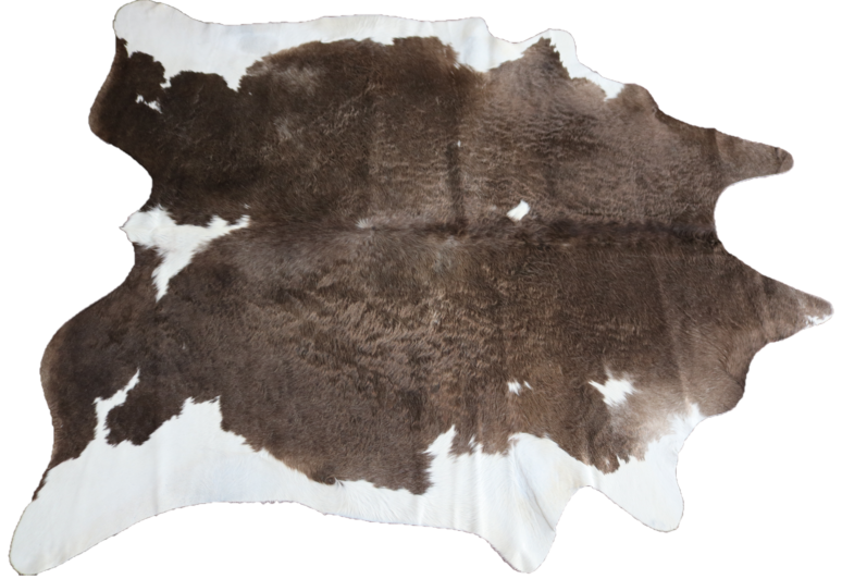 Dark Palomino and white Cowhide Rug. Code 95400.