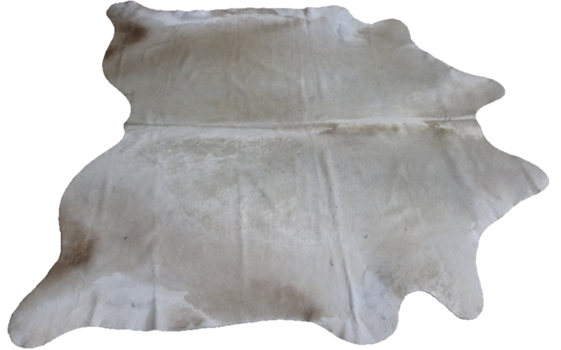 Genuine cowhide rug Ivory color. Code 96012.