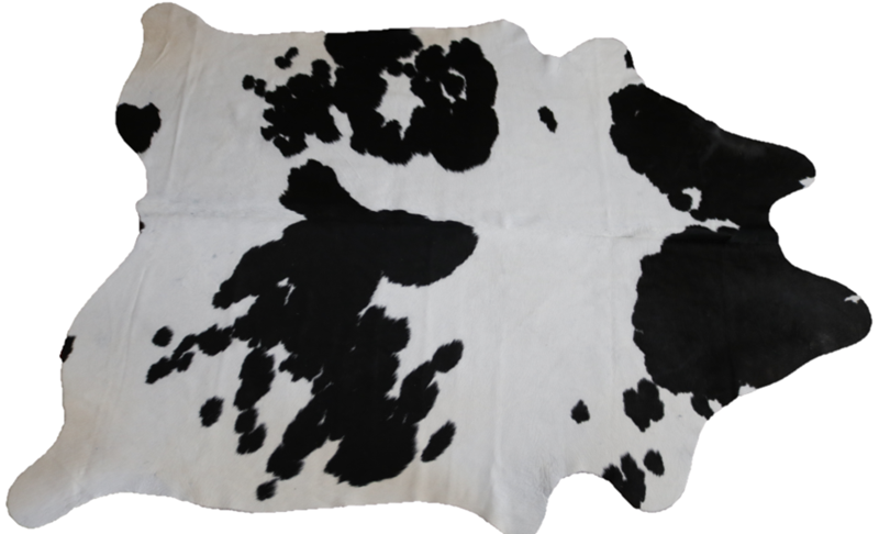 Genuine Black and White Cowhide Rug Premium Collection. Code 95388.