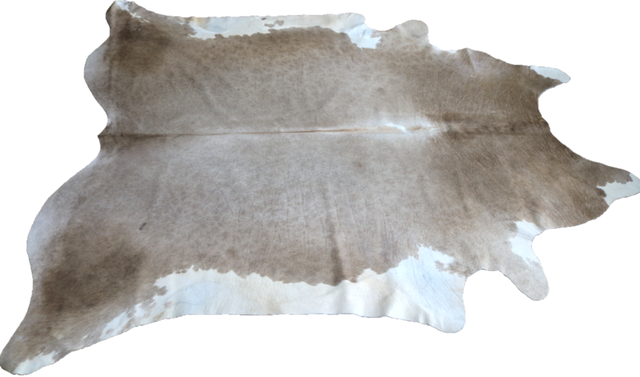 A 95033. XXXL Cowhide Rug Palomino and white