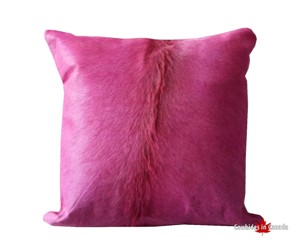 77100 Pink Decorative cowhide pillow.