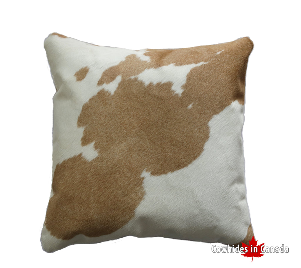 77104 Brown and White Cowhide pillow