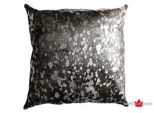 20' Acid Wash Grey and Silver cowhide pillows. Code 77103
