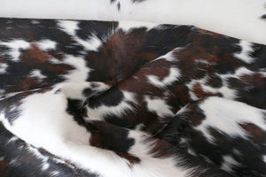 Big Real XXXL Cowhide Rug Tricolor. Premium Collection. Code 97040