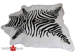 Cowhide rug printed zebra. Code 98141.