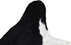 Big Black and white cowhide rug XXXL. A 20082