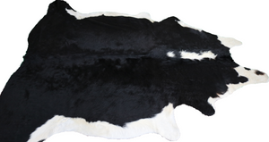 Big Black and white cowhide rug XXXL. A 20082