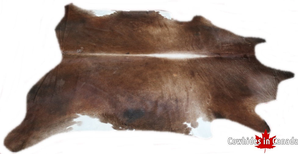 Real cowhide rug brown and white