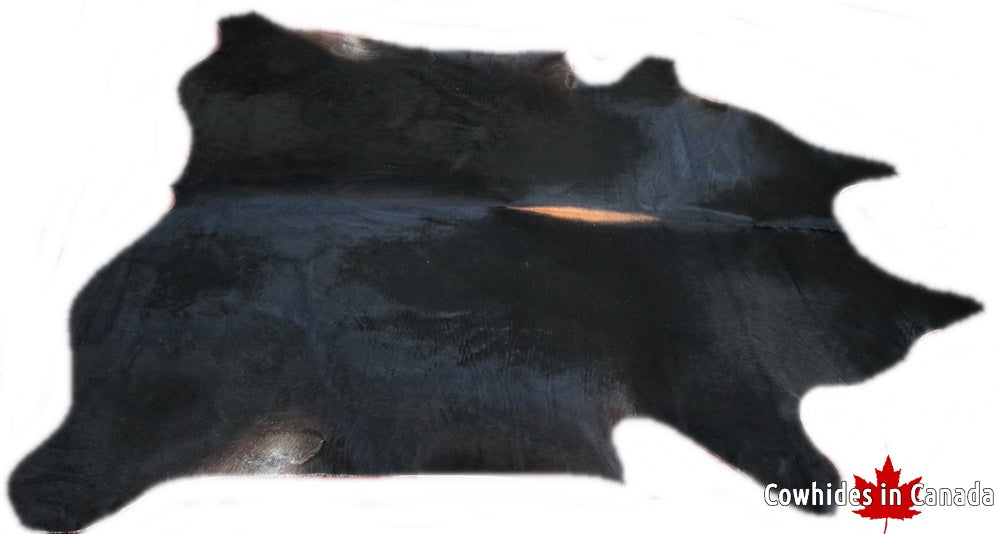 Big dark cowhide rug