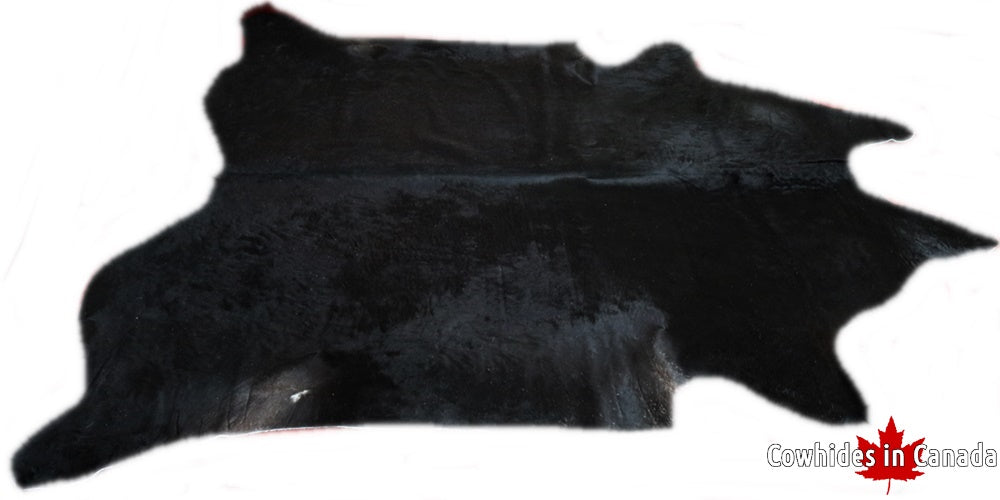 Big dark cowhide rug